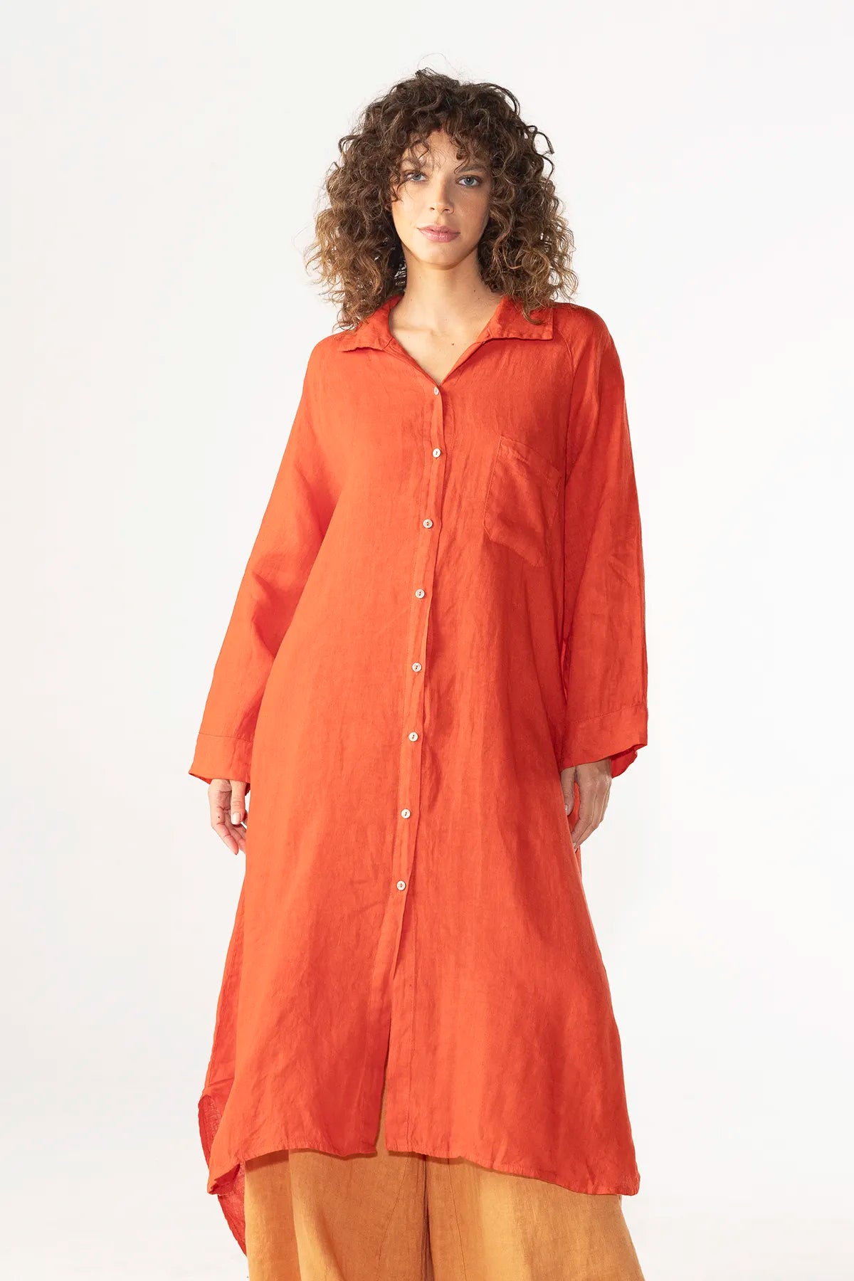 Vestido Camisero Silvana Lino