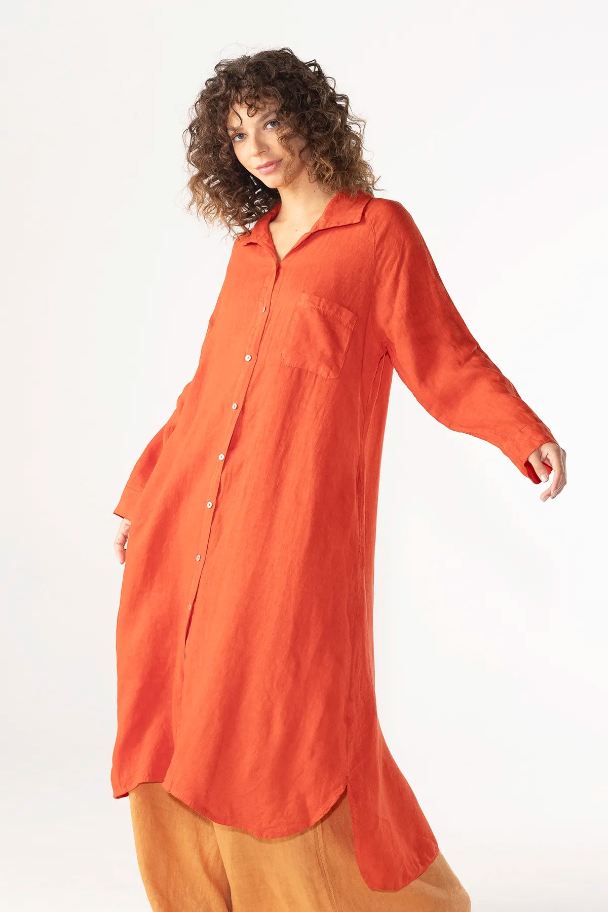 Vestido Camisero Silvana Lino