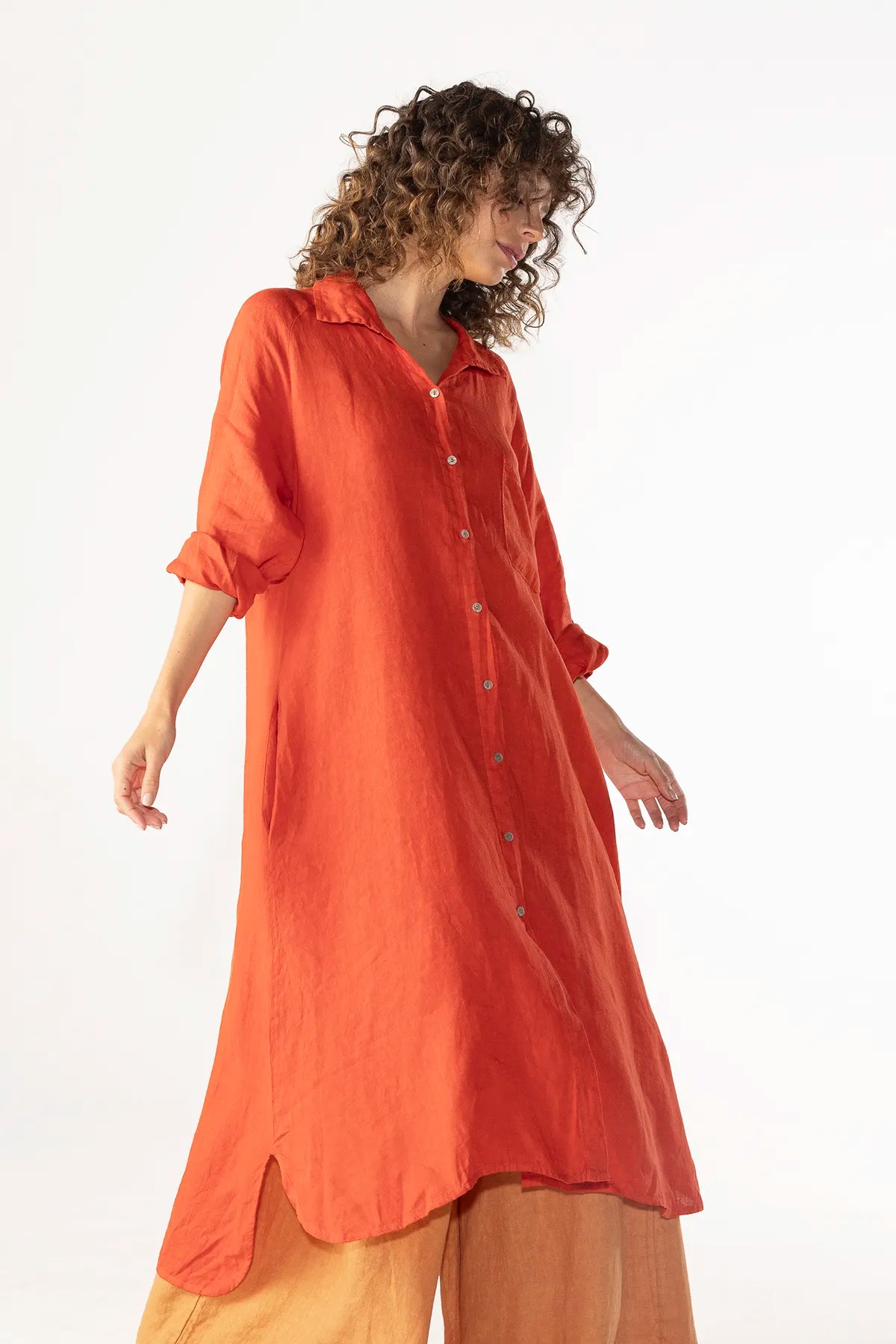 Vestido Camisero Silvana Lino