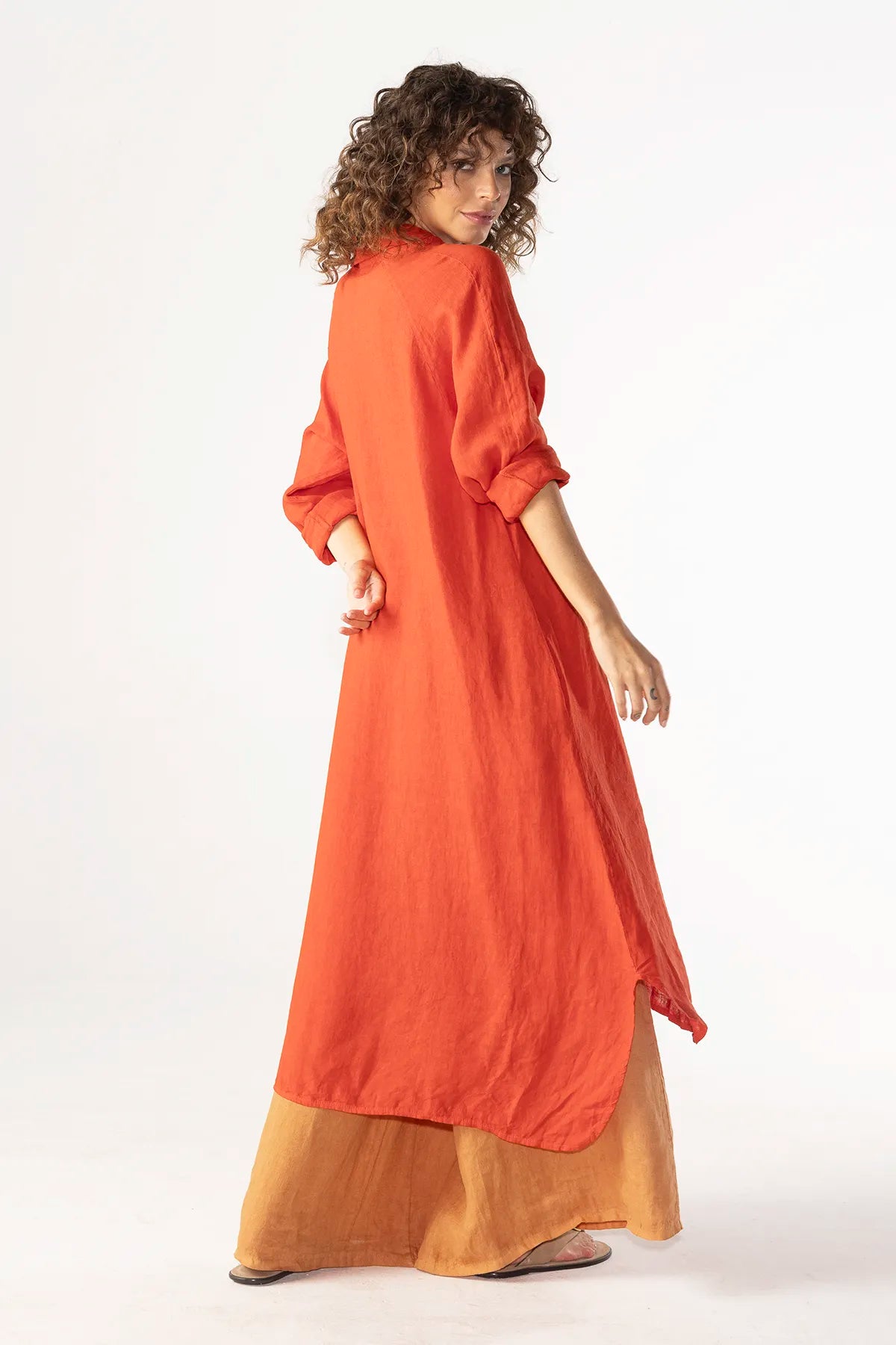 Vestido Camisero Silvana Lino