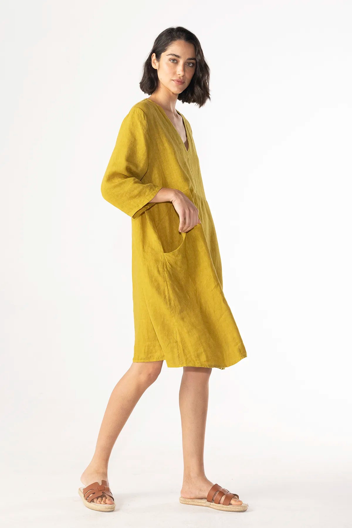 Vestido Leonardo Lino