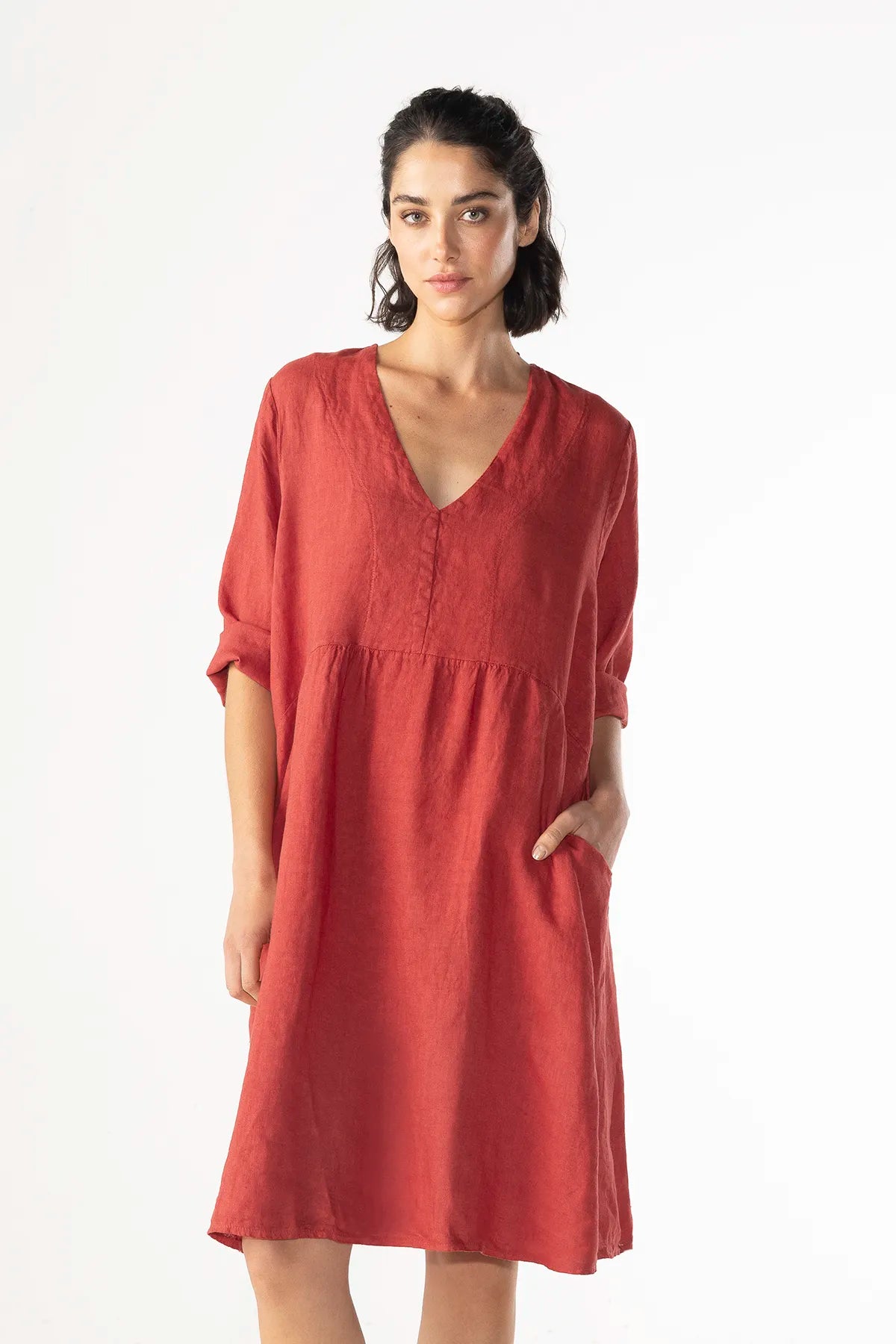 Vestido Leonardo Lino