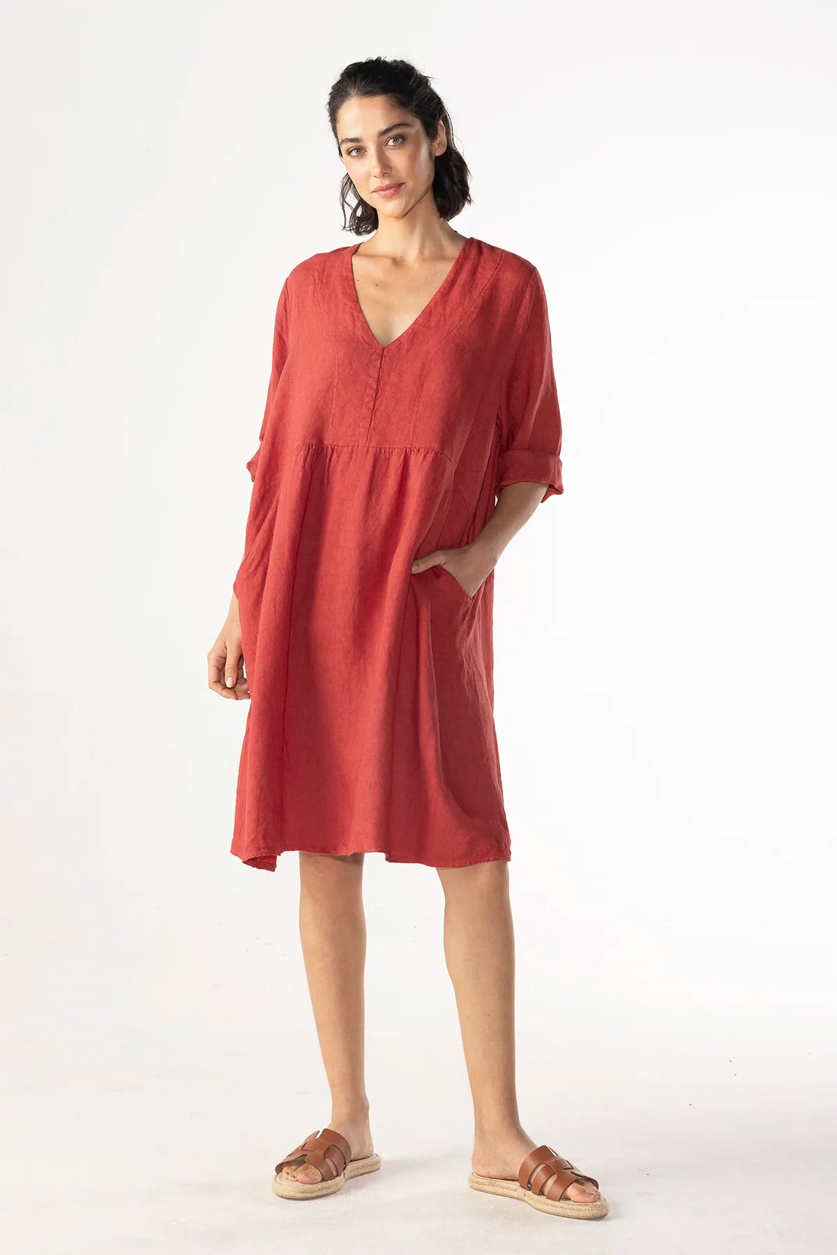 Vestido Leonardo Lino