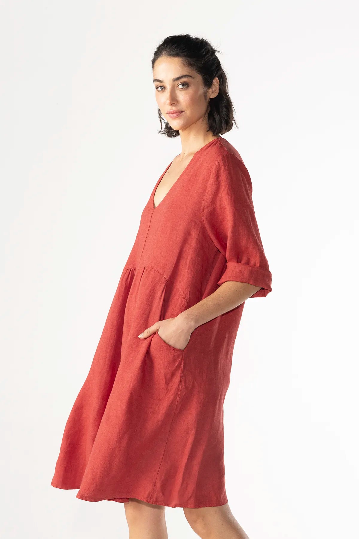 Vestido Leonardo Lino