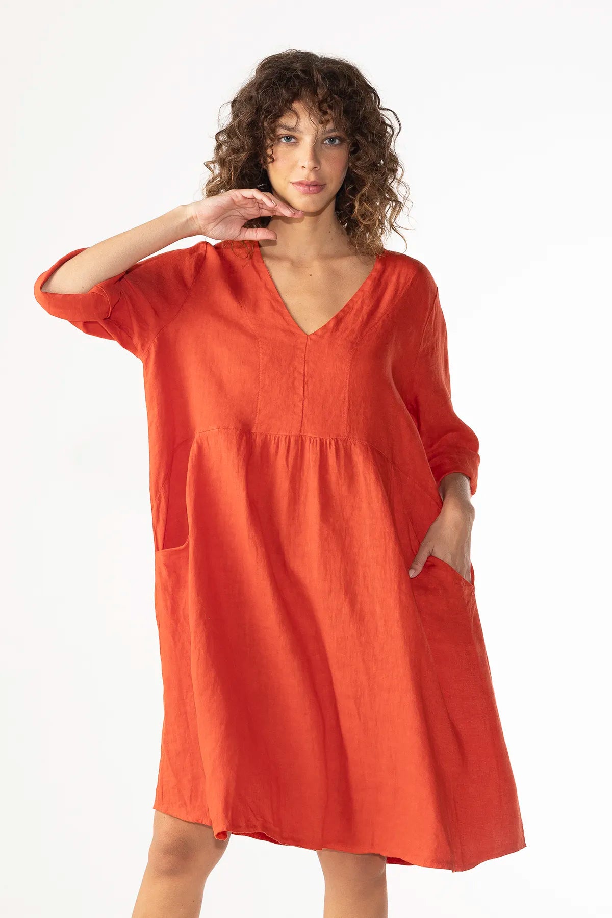 Vestido Leonardo Lino