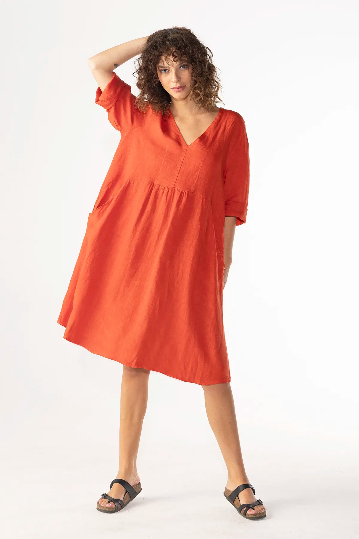 Vestido Leonardo Lino