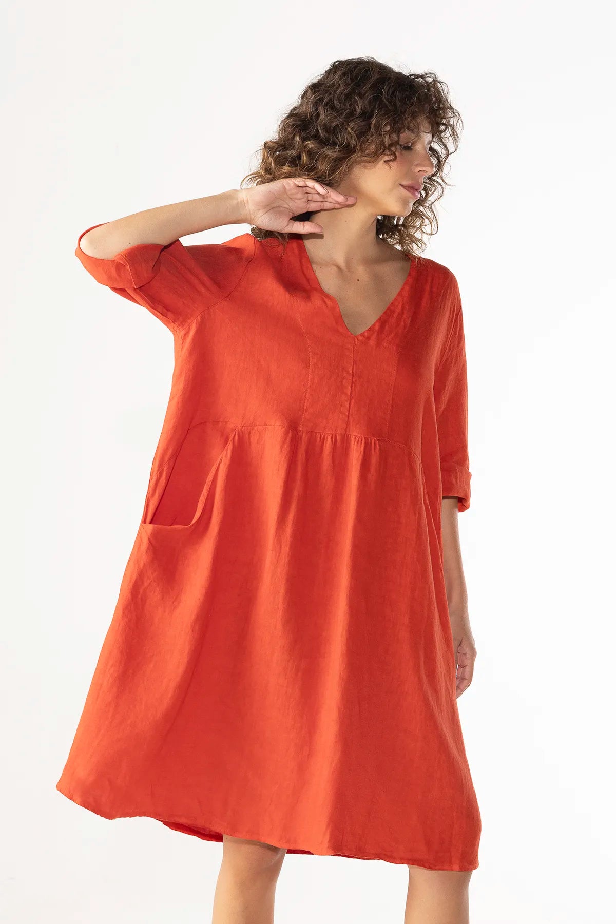 Vestido Leonardo Lino