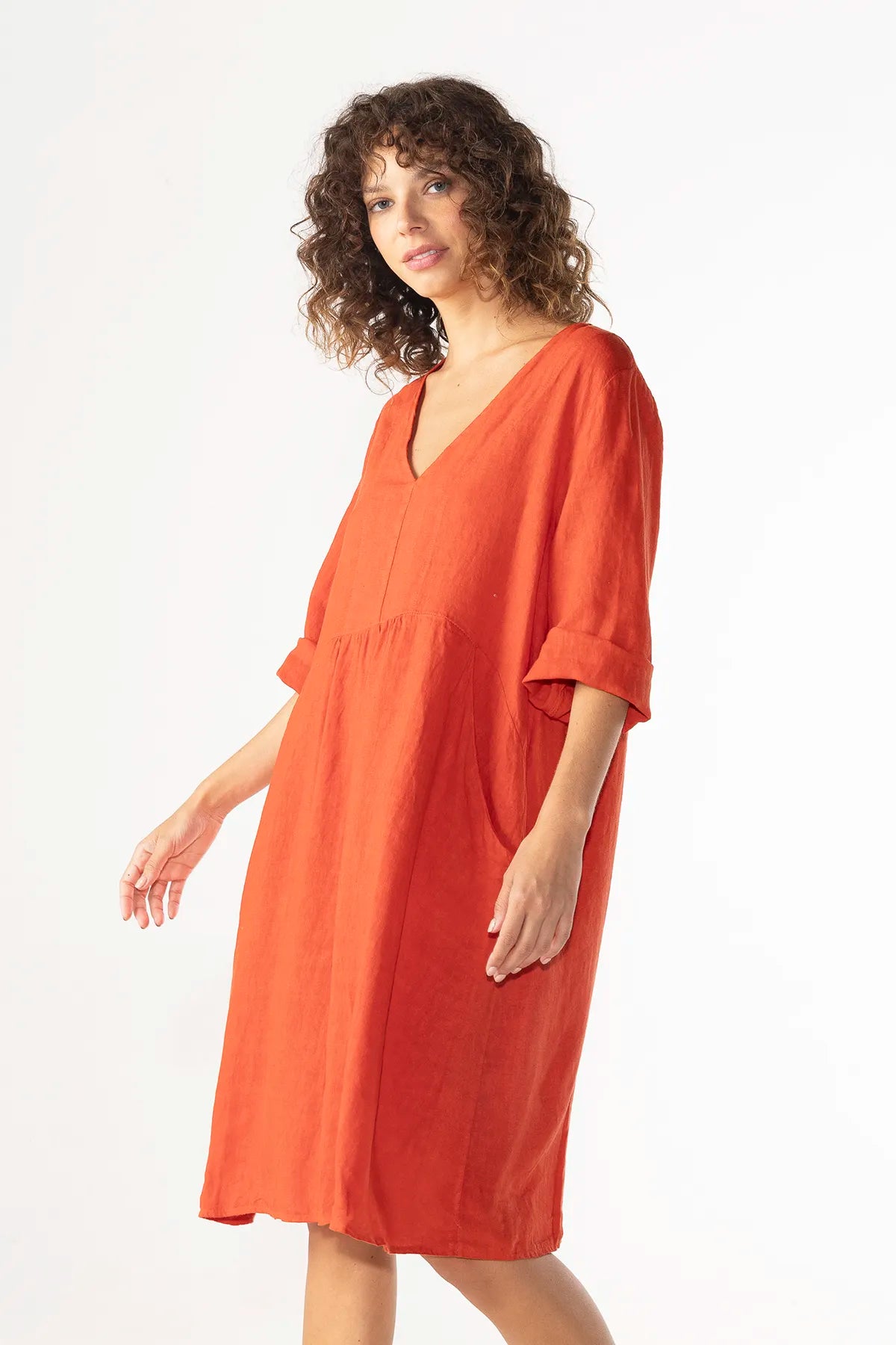 Vestido Leonardo Lino