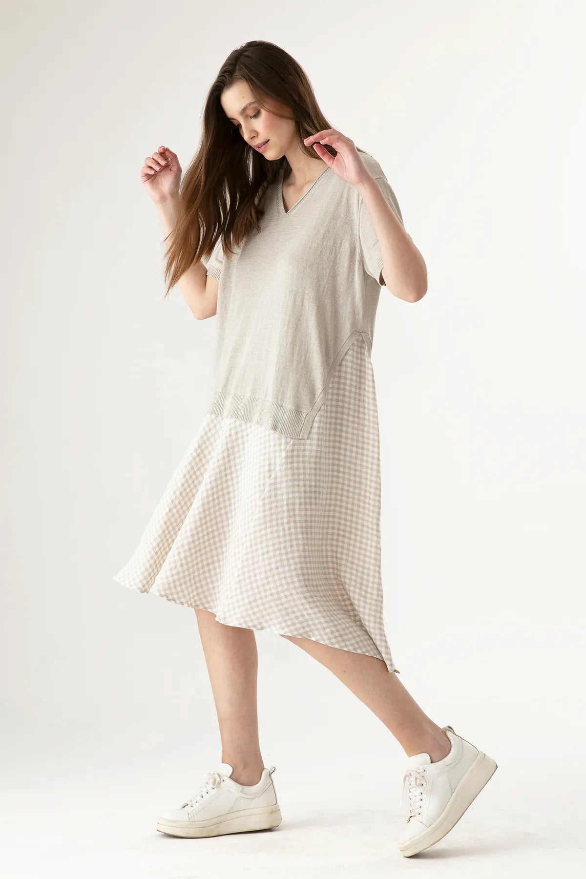 Vestido Vichy Lino