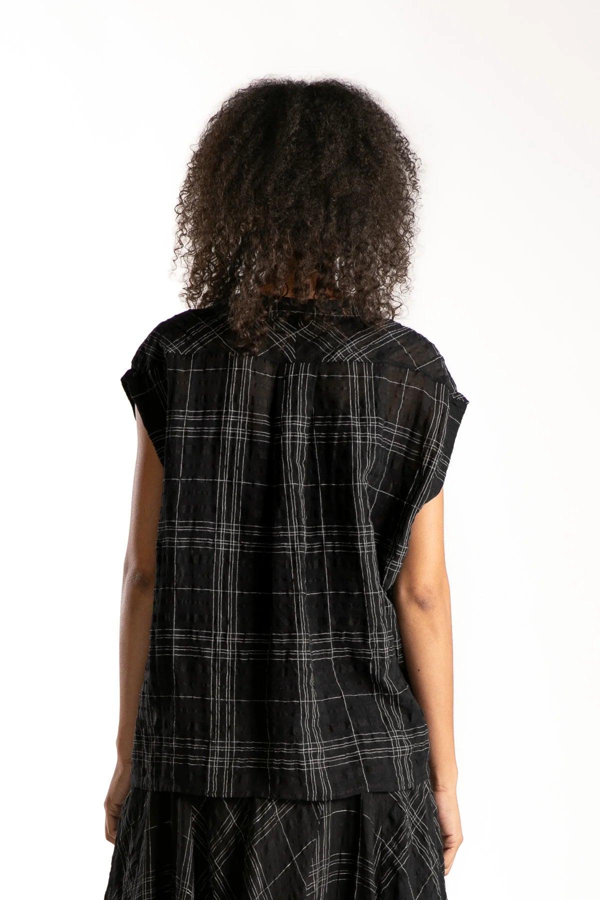 Ragga Blusa Zara Tartan Negra espalda
