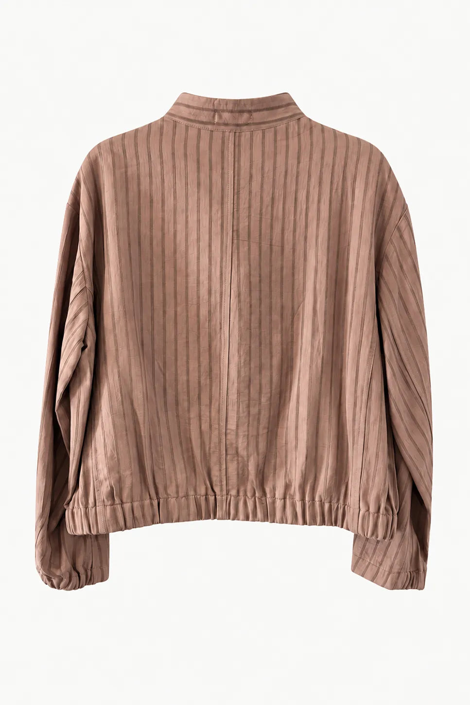 Ragga Chaqueta Mao Listada Lino Tencel espalda