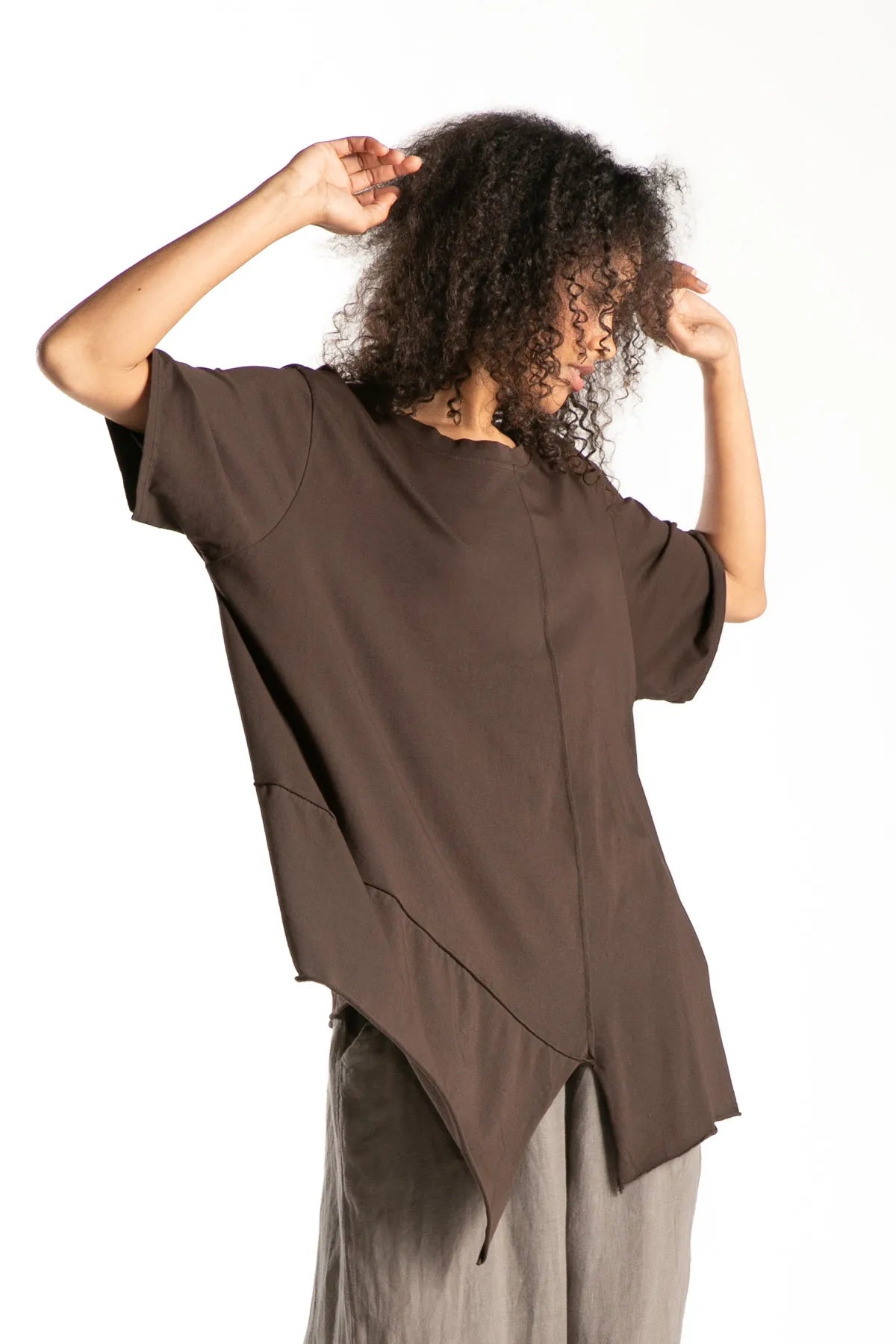 Ragga Polera Nika Chocolate Algodón Perfil