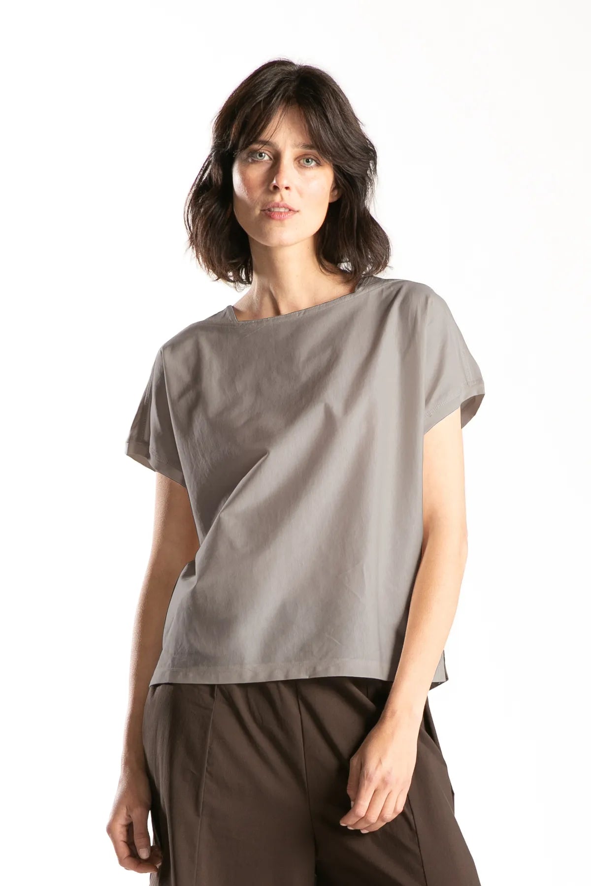 Ragga Polera Umbria mink algodón mujer frente