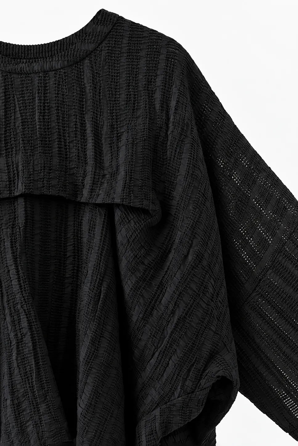 Ragga Set Top Relieve Algodón Negro Pinzas