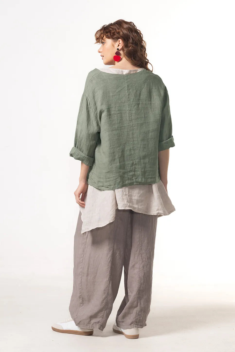 Ragga Tapado Joritz Lino Verde Musgo Espalda