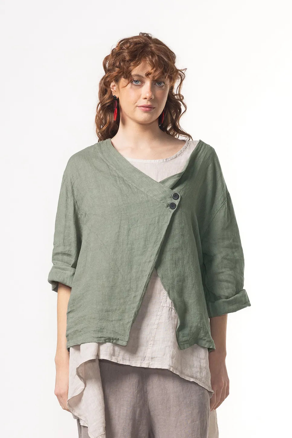 Ragga Tapado Joritz Lino Verde Musgo Frente