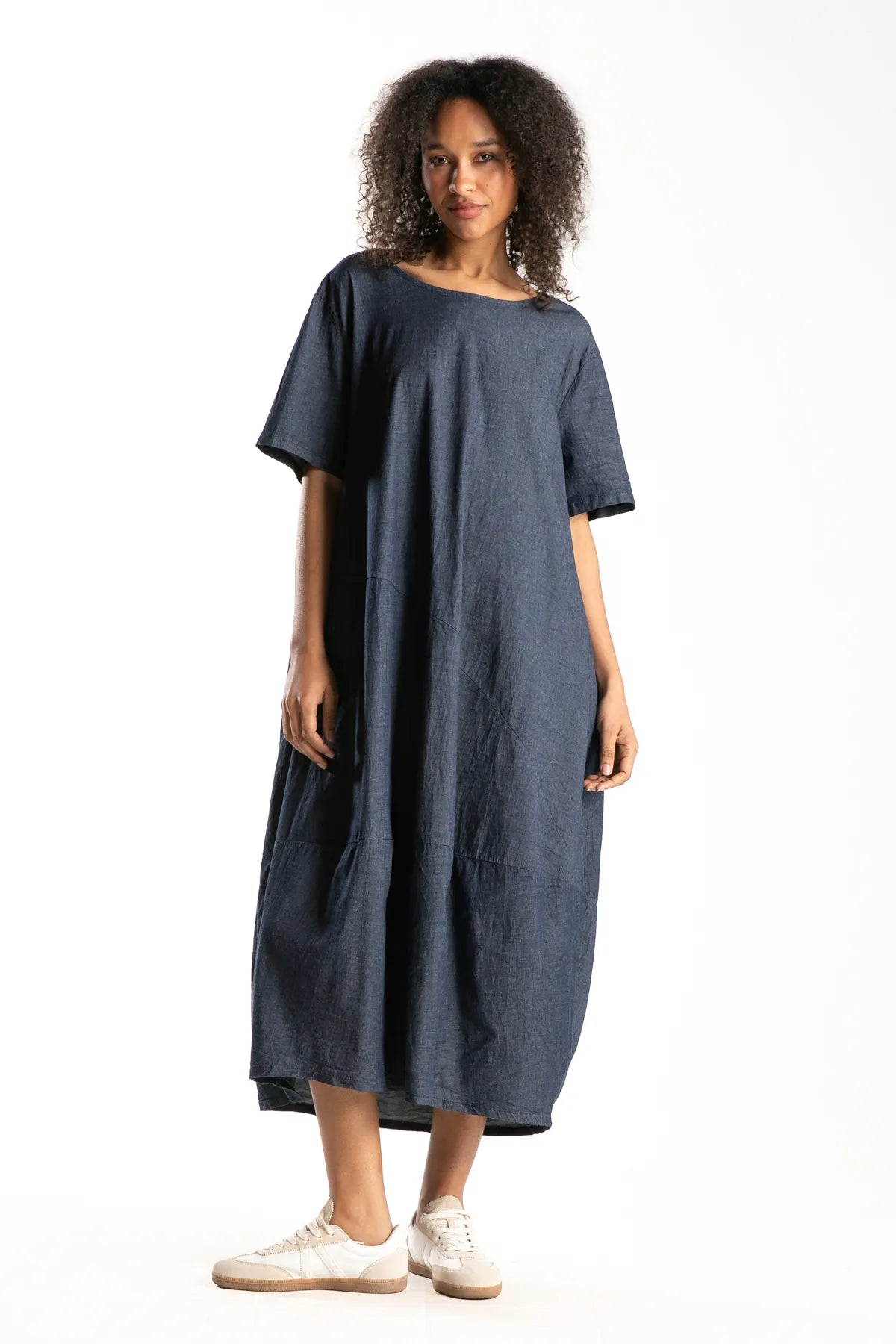 Ragga Vestido Adriana de mujer denim azul vista frontal