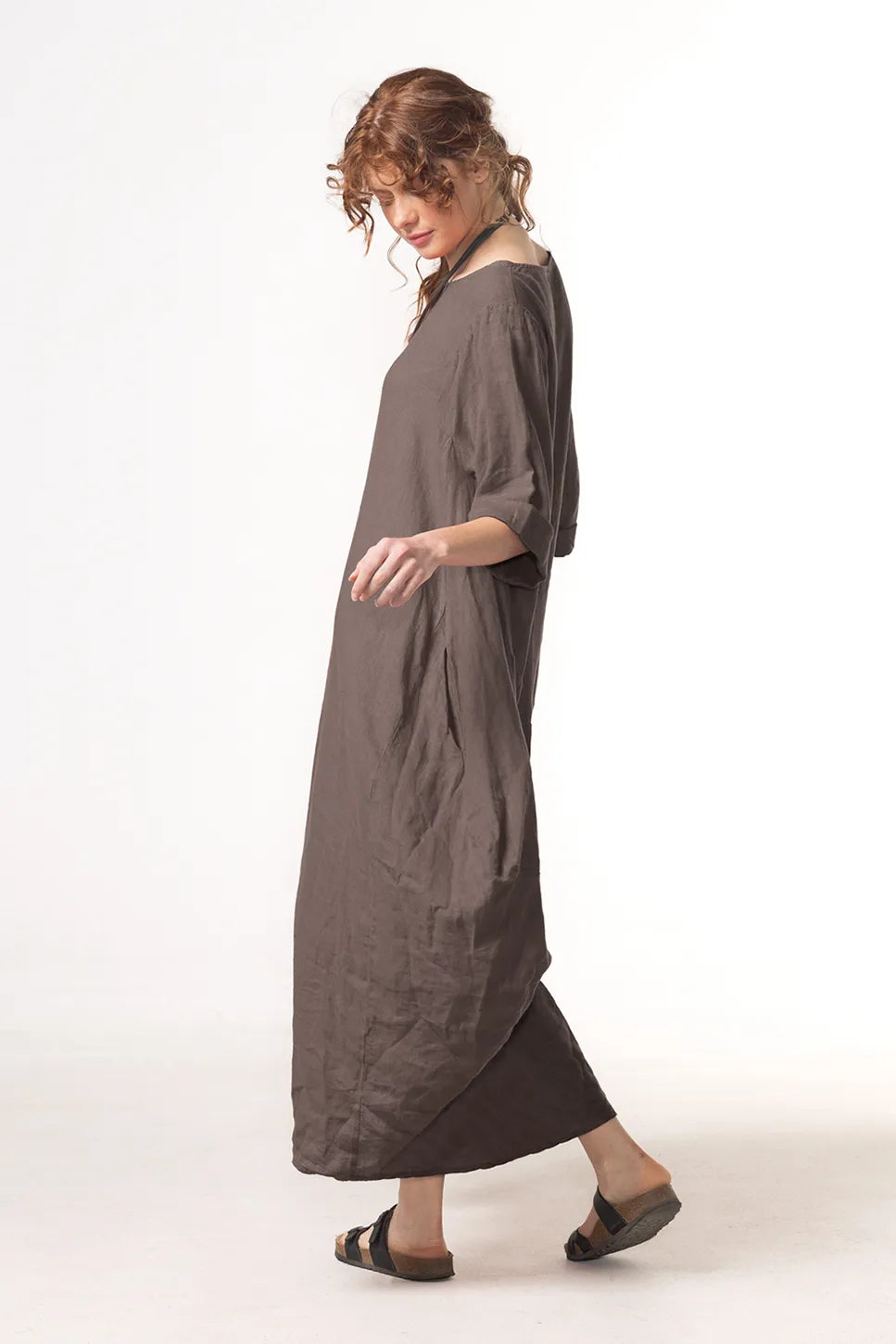Ragga Vestido Isidora Marrón Perfil