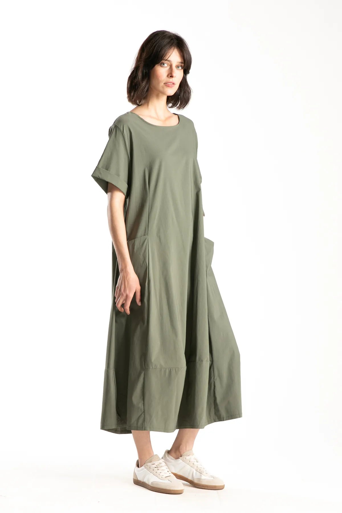 Ragga Vestido Milo Verde Musgo Perfil