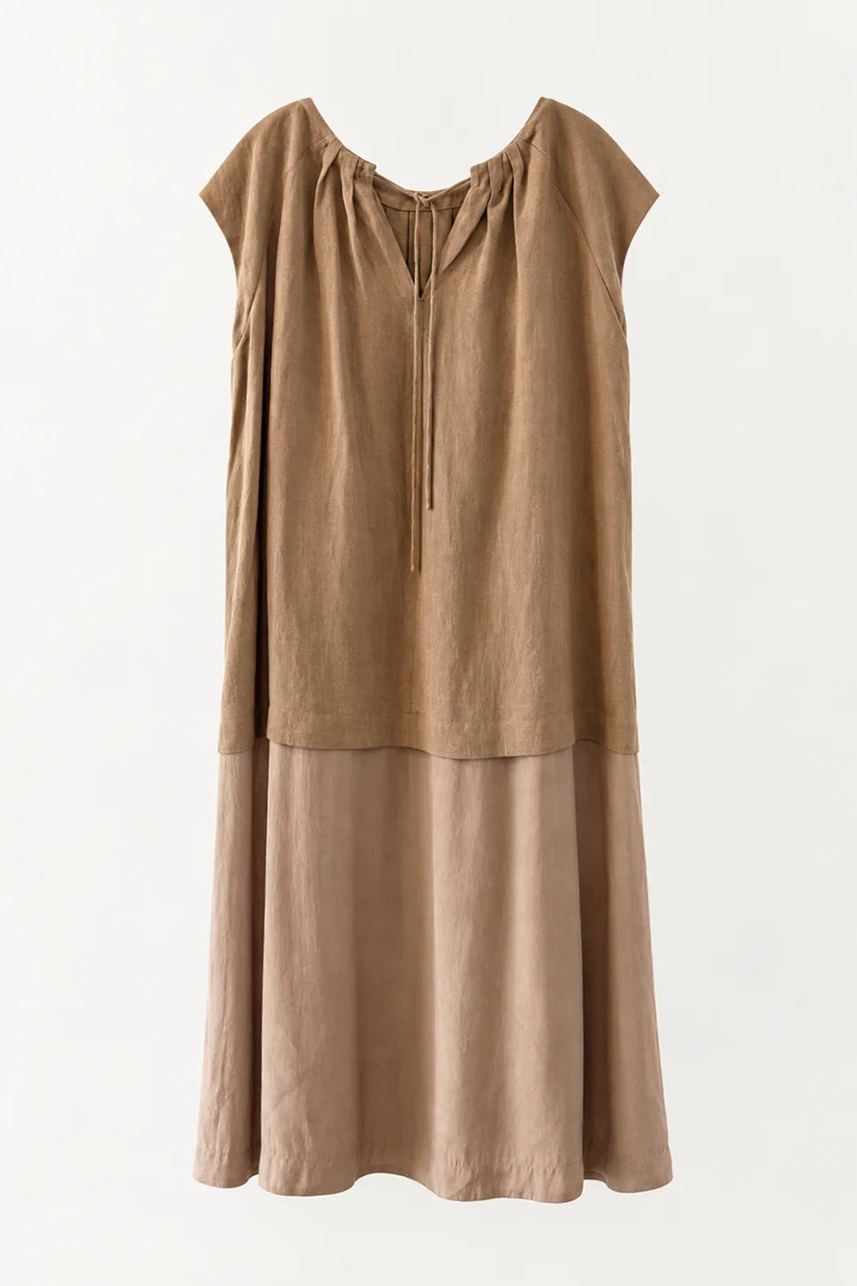 Ragga Vestido Tencel y Lino Canela Espalda