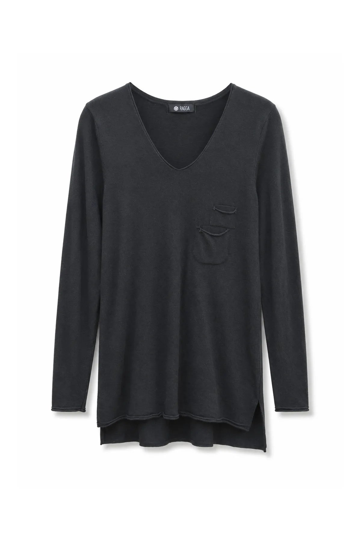 Sweater Viscosa V Doble Bolsillo