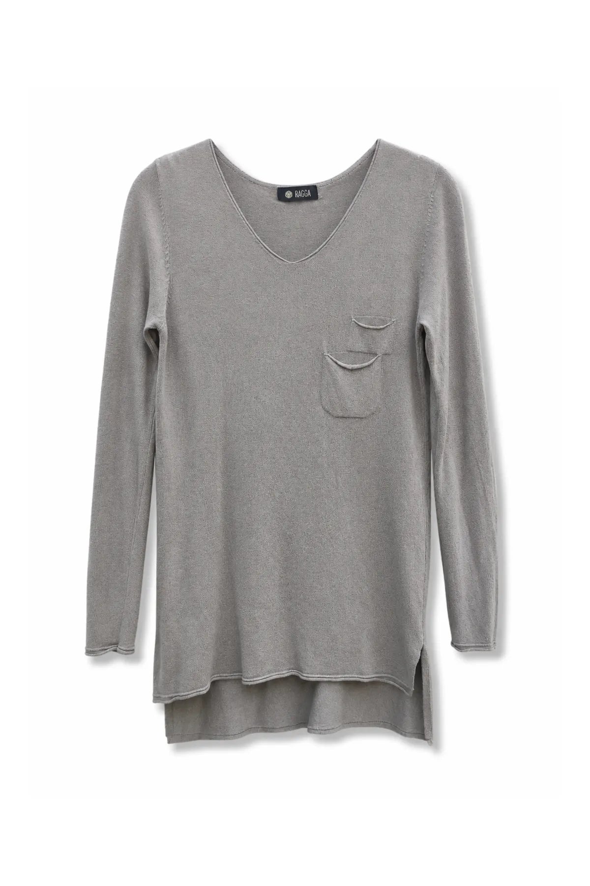 Sweater Viscosa V Doble Bolsillo