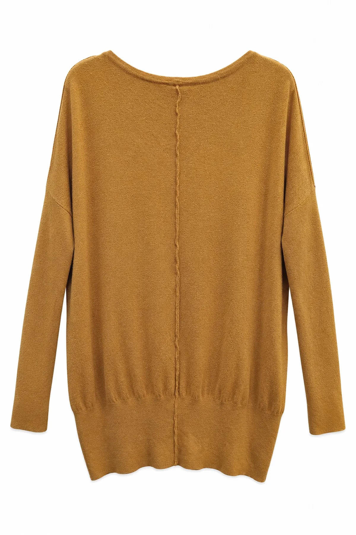 Sweater Mostaza V Alforza