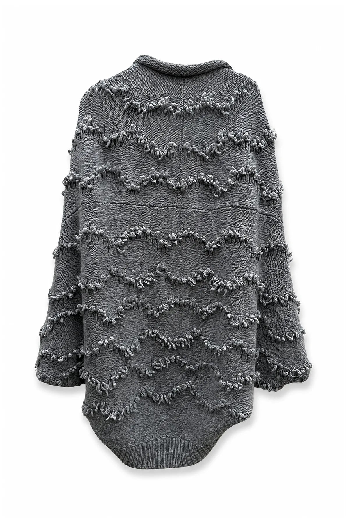 Tapado Lana Textura Gris
