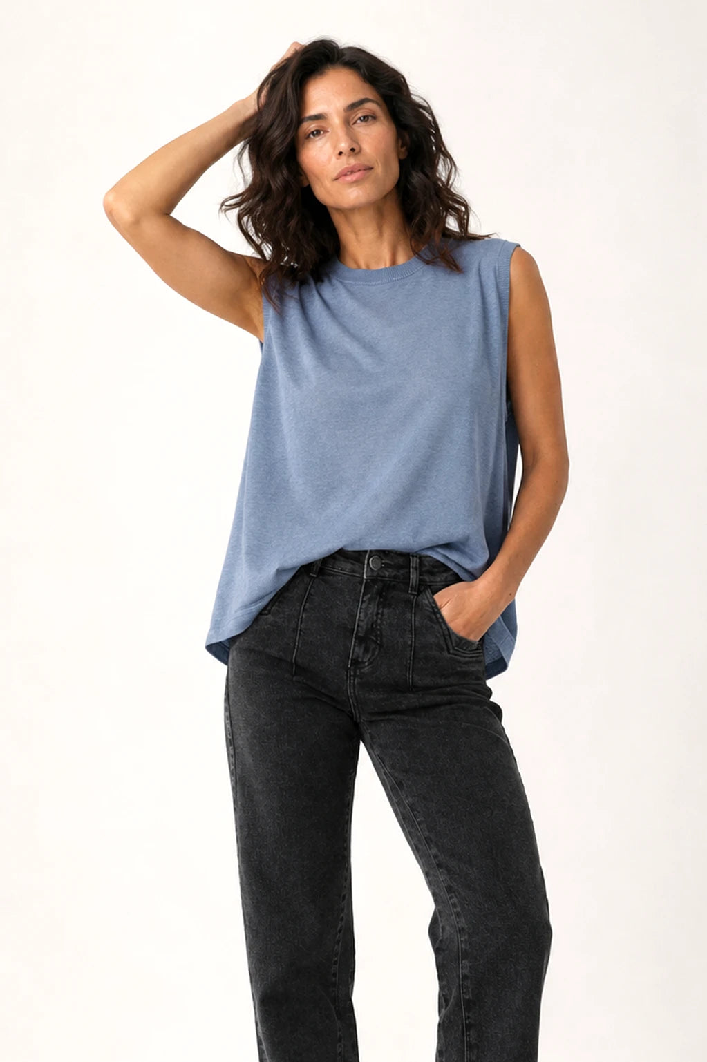 Top Tejido Celeste