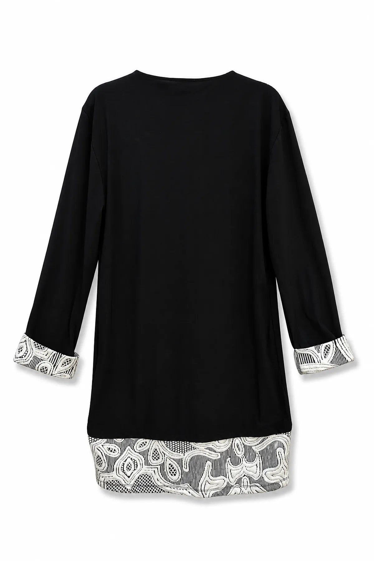Vestido Lycra Negro Figuras