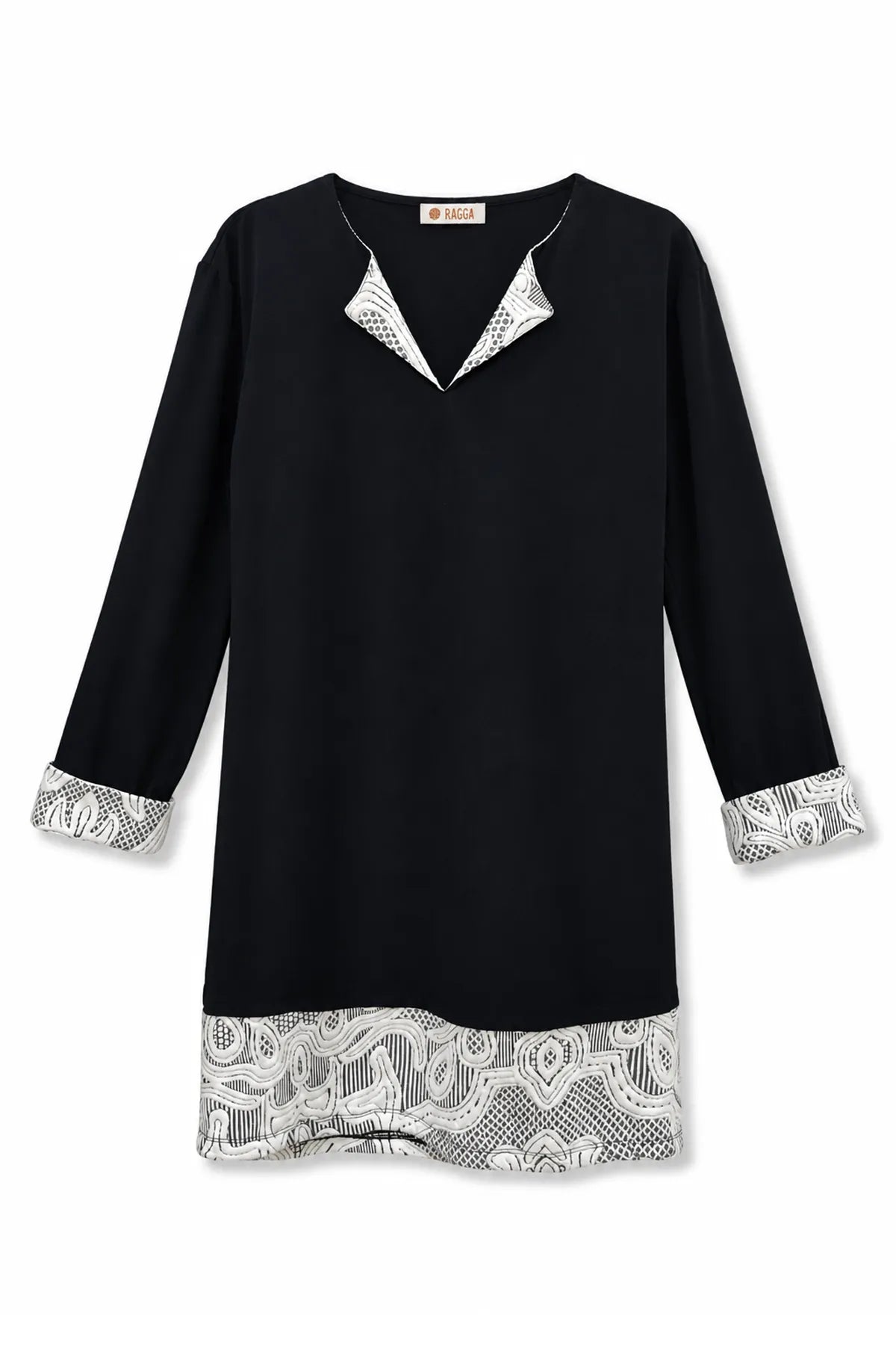 Vestido Lycra Negro Figuras